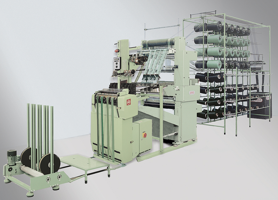 SIMBIO/M, joins a crochet machine with a modified NF needle loom for furnishing applications