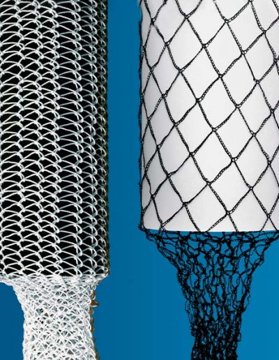 Tubular nets made on warp knitting machines