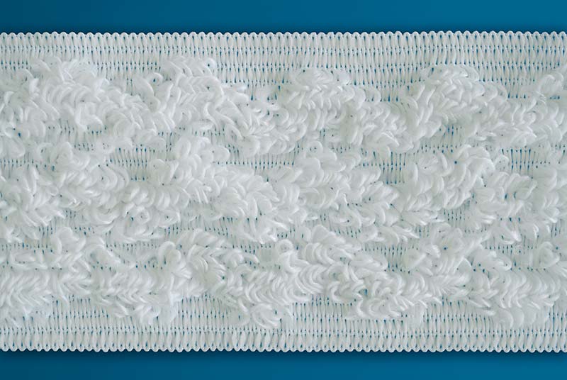 Fabrics with fringes for professional and household cleaning